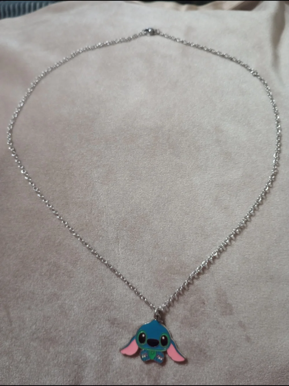 Blue Stitch-Inspired Kids Pendant Necklace